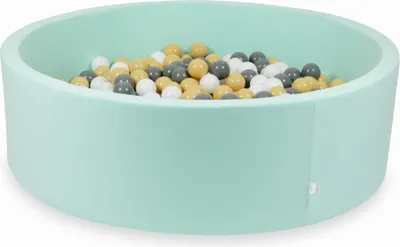 Immagine prodotto di Piscina a secco di menta 130x40 con 700 palline: Beige, Grigio, Bianco