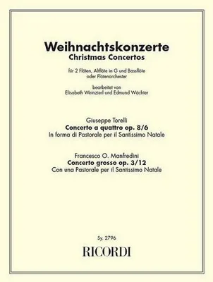 Produktbild von Weihnachtskonzerte für 2 Flöten,Altflöte und Bassflöte