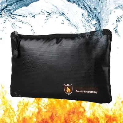 Produktbild von Feuerfeste Dokumententasche – (6,7 x 10,63 Zoll) feuerbeständig, wasserdicht, feuersichere Aufbewahrung für Geld, Notizen, Reisepass, Dokumente, Telefone und Schmuck