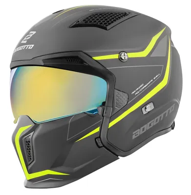 Produktbild von Bogotto Radic WN-ST Helm, gelb/schwarz, S