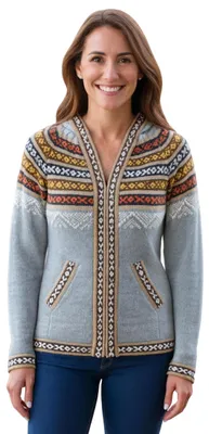 Produktbild von Gamboa Alpaka Cardigan Damen - Strickjacke mit Kapuze