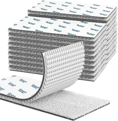 Productafbeelding van Dubbelzijdige sticker - Klitband - Bevestigen van textiel - Sterke hechting - 100 x 50 mm - Wit