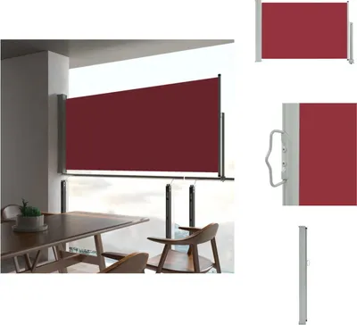 Produktbild von vidaXL Ausziehbare Seitenmarkise 60×300 cm Rot -  Sonnenschirme & Sonnenschutze