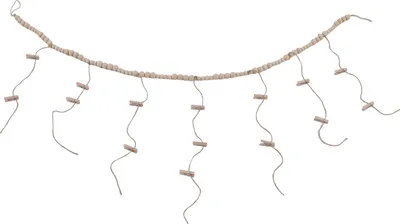Image de Présentoir photo à perles en bois Multi-usage Design simple Anti-friction Présentoir photo suspendu avec perles en bois pour décoration DIY