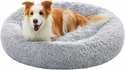 Produktbild von Feandrea Hundebett Plüsch Donut 100 cm waschbar