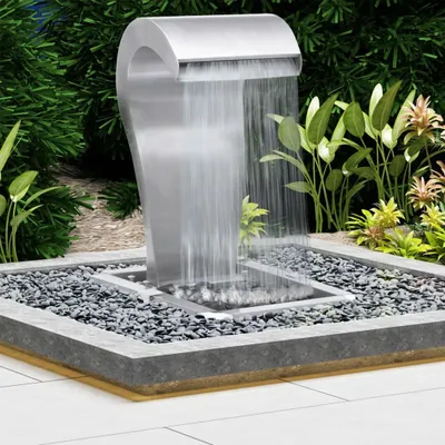 Image de Cascade de jardin Argent 52,4x34,2x82 cm Acier inoxydable