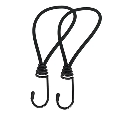 Produktbild von 2 x Kurzes 20cm Gummi Spannband Abspanner Expander Gummiseil Schlaufe mit Haken