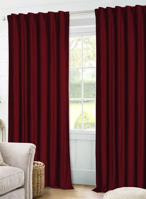 Samt-Verdunkelungsvorhänge 2er-Set 127x244 cm Bordeaux