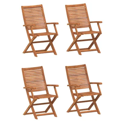 Obrázok produktu pre vidaXL Záhradné stoličky 4 ks Skladacie 57x66x95 cm masívne drevo akácia