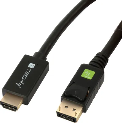 Produktbild von Techly DisplayPort 1.2 auf HDMI Kabel schwarz 2m