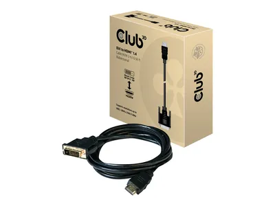Produktbild von Club3D Kabel DVI <-> HDMI 1.4 2m 4K30Hz St/St