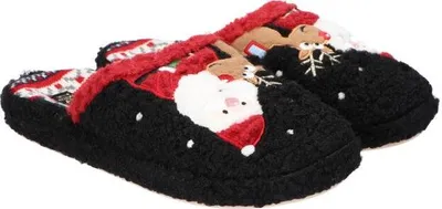 Produktbild von AMERICAN CLUB, SL20, Niedliche Hausschuhe, Xmas Hausschuhe, Warme Damen-Hausschuhe, Perfekt für ein Geschenk, Farbe: Schwarz, Größe: 38