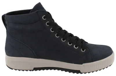 Imagen del producto de Zapatos de mujer Rieker, botines con cordones y cremallera, color azul, para uso casual