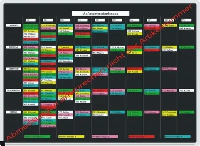 Produktbild von Terminplanungs-Set Planrecord-Stecktafel für 7 Positionen pro Tag 13 Wochen