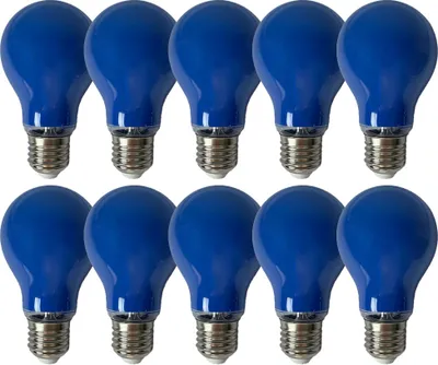 Produktbild von 10 x Merkur LED Filament A60 Birne 4W E27 20lm farbig Blau