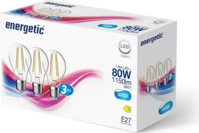 Produktbild von Nordlux 3er-Set LED Lampe Filament E27 7,8W 4000K neutralweiss Klar 5181011023