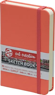 Produktbild von ROYAL TALENS Art Creation Skizzenbuch 90 x 140 mm rot 80 Blatt