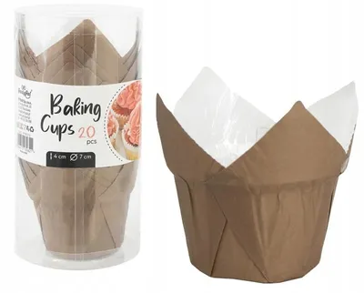 Produktbild von PartyPal TULIPANY Papier Muffinförmchen Braun 20 Stück