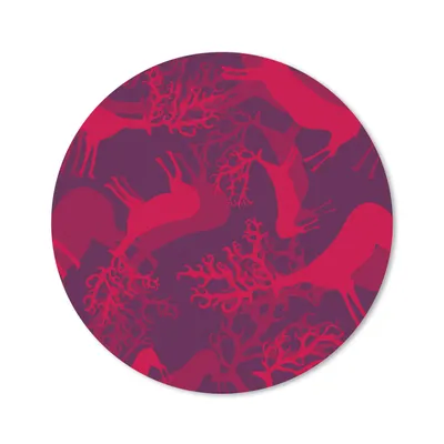 Produktbild von MuchoWow® Mauspad Mousepad Hirsche - Muster - Farben 20x20 cm - Mousepads - Maus Mat - Pad - Mausunterlage - Schreibtischmatte