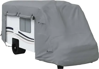 Zdjęcie produktu dla vidaXL Pokrowiec ochronny na samochód kempingowy szary 570x235x275 cm włóknina