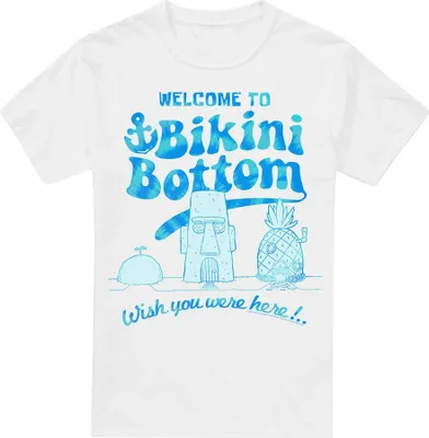 Obrázek produktu pro SpongeBob SquarePants - Pánské tričko "Bikini Bottom Welcome" TV6629 (XL) (Bílá)