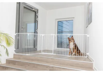 Produktbild von TRIXIE Hunde-Absperrgitter mit Tür, 5-teilig - diverse - 62,5–300 × 76,5 cm