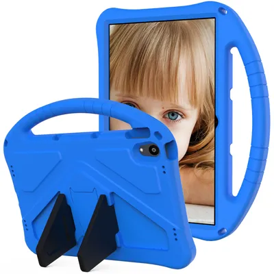 Produktbild von Kinder Hülle für Lenovo Tab P11 TB-J606F/ Tab P11 Plus TB-J616F/J607F, Eva Leichte Stoßfeste Faltbarem Ständer, Kids Griff Schutzhülle Blau