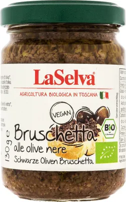 Produktbild von LaSelva - Bruschetta aus schwarzen Oliven - 130g