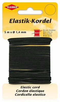 Produktbild von KLEIBER Elastik-Kordel 1,4 mm x 5 m schwarz