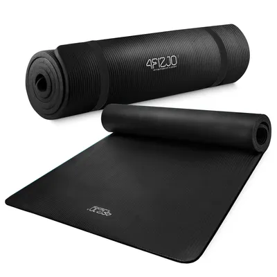 Produktbild von 4FIZJO Trainingsmatte NBR, 190 × 100 × 1,5 cm; rutschfeste, für Zuhause, Gym und Outdoor, schwarz
