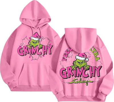 Produktbild von ASKSA Damen Herren Weihnachtspullover Lustig Weihnachtspulli 3D Druck Sweatshirt Weihnachten Pullover Rundhals Langarm Xmas Pulli,Rosa,L