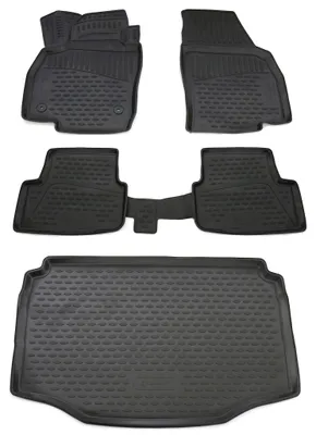 Produktbild von Gummi Kofferraumwanne + Fußmatten Set für Seat Arona, Bj. 2017-