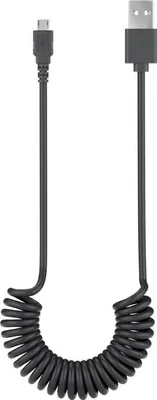 Produktbild von Micro-USB Lade- und Synchronisationskabel, Spiralkabel für Android-Geräte, schwarz