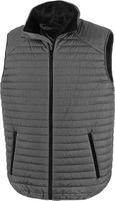 Produktbild von Result R239X | Herren Jacke Thermoquilt Gilet - Farbe: Grey/Black - Größe: M