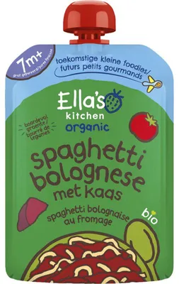 Obrázok produktu pre Ella's Kitchen Spaghetti Bolognese so syrovou detskou kašou 7M+ 130gbezlepkové