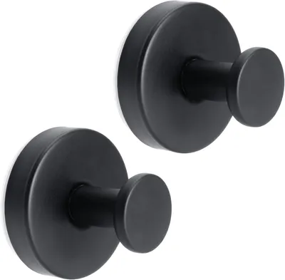 Immagine prodotto di Ganci per il bagno - Ganci per asciugamani neri - Ventose extra resistenti - Ganci per asciugamani - Porta asciugamani - Ventosa per bagno - Cucina - Vetro liscio - Parete