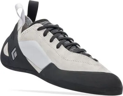 Schnür-Kletterschuh "Aspect" von Black Diamond; grau und schwarz; mit rutschfester Gummisohle.