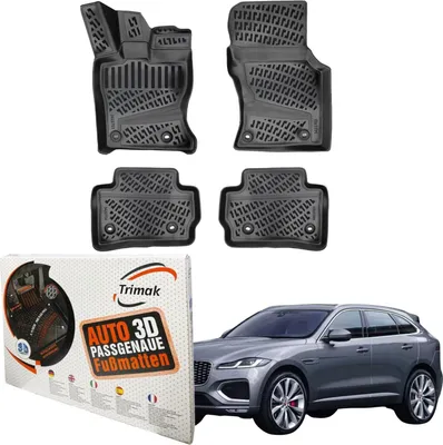 Produktbild von Trimak Autofußmatten kompatibel mit Jaguar F-Pace 2016-2024 Auto Allwetter Gummimatten
