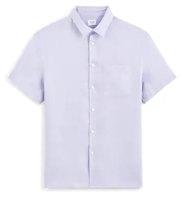 Produktbild von Celio Damarlin Herren Kurzarm Leinenhemd mit Knopfleiste und Brusttasche Größe S