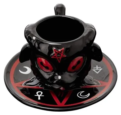 Image de Tasse à thé Killstar avec soucoupe - Baphomet