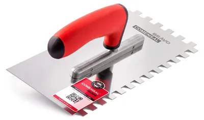 Produktbild von COMENSAL Zahnkelle 10mm Profi Edelstahl Glättekelle Fliesen Ergonomisch EU