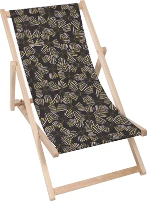Produktbild von Dreamroots Liegestuhl klappbar Holz bis zu 130 kg, Sonnenliege klappbar mit 3-stufiger Neigungsregulierung der Rückenlehne, Modern Abstract Pattern