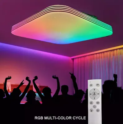 Produktbild von RGB LED Deckenleuchte Deckenlampe Dimmbar mit Fernbedienung Wohnzimmer Lampe