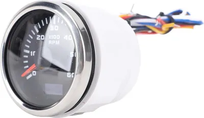 Obrázek produktu pro 52 mm 2-palcový tachometr pro osobní automobily 6000 ot/min s počítadlem hodin 7 barevné podsvícení rychlosti pro nákladní automobily - traktory - nákladní automobily - lodě černý číselník stříbrný kryt CX6227