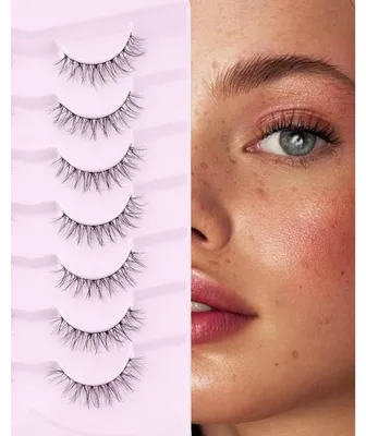 Image de Cils artificiels effet "wispy", style naturel, lot de 7 paires, modèle D3