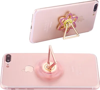 Produktbild von Flower Shape Telefon Dreieckshalter Fidget Spinner Spielzeug Stress Reducer Anti-Anxiety Spielzeug, Über 0,2 Minuten Rotation Time(P