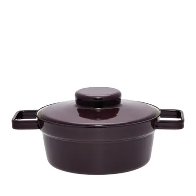 Obrázek produktu pro Riess Kastrol Aromapod s víkem Ø20cm 1,2 litru tmavý lilek smaltovaný