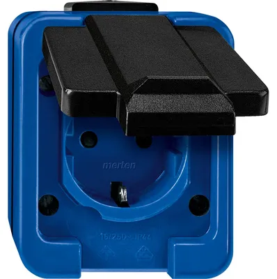 Imagen del producto de Enchufe Merten 279075, color negro - azul (279075)