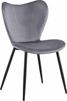 Produktbild von Esszimmerstuhl COLON - Samt Dunkelgrau 50x58x80 cm | Essstühle Esszimmerstühle Küchenstühle Wohnzimmerstühle