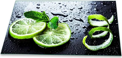 Produktbild von Herdabdeckplatte Abdeckung Glaskeramikkochfeld Abdeckplatte 1-Teilig 90x52 Lemon Grün Glas